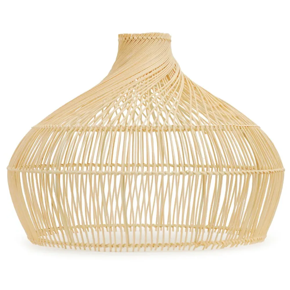 Anais Curved Pendant Shade - Brown, Rattan