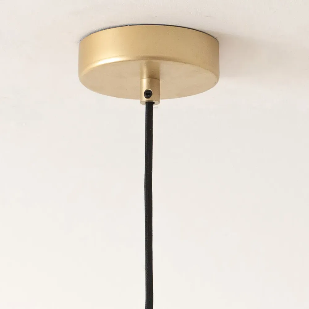 Anastasia Stacked Glass LED Pendant Light - Green, Gold