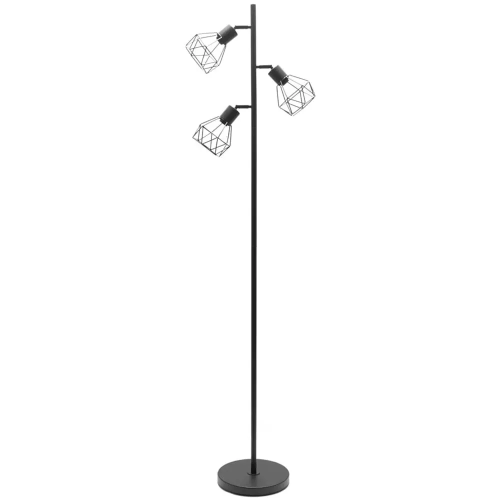 Angus 3 Way Metal LED Floor Lamp - Black image