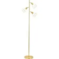 Angus 3 Way Metal LED Floor Lamp - Gold
