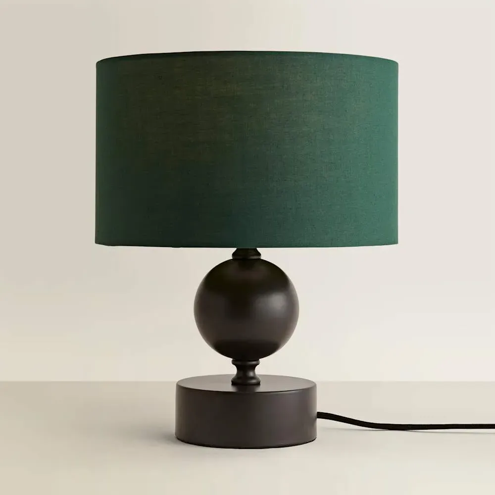 Anthony Drum Shade Candlestick LED Table Lamp - Green
