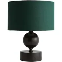 Anthony Drum Shade Candlestick LED Table Lamp - Green