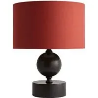 Anthony Drum Shade Candlestick LED Table Lamp - Rust