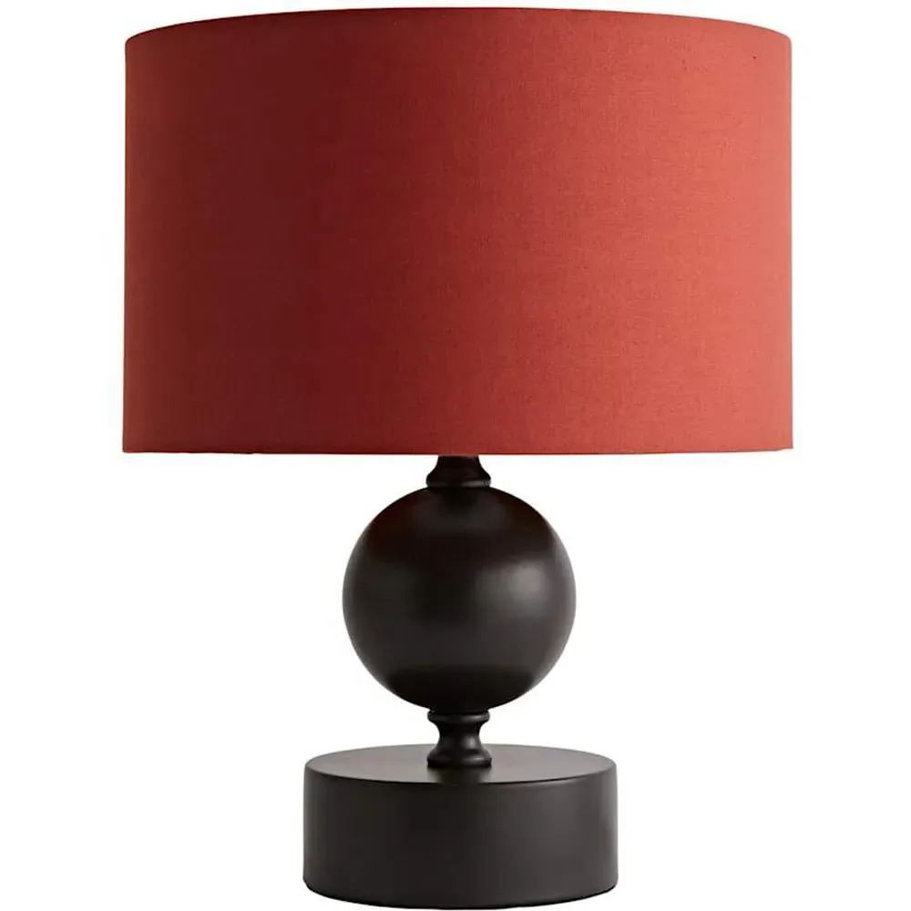 Anthony Drum Shade Candlestick LED Table Lamp - Rust