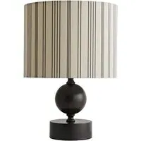 Anthony Linen Stripe Shade Candlestick LED Table Lamp
