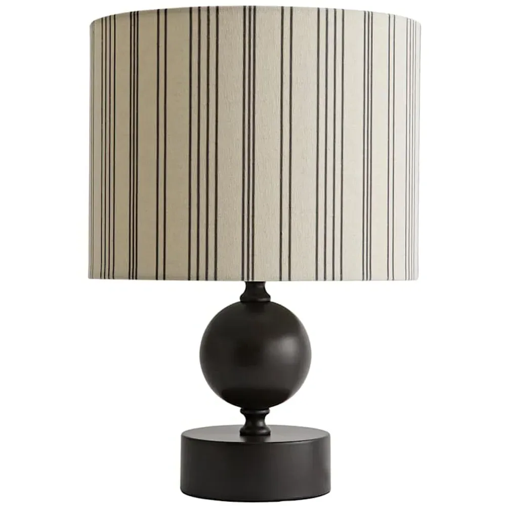Anthony Linen Stripe Shade Candlestick LED Table Lamp