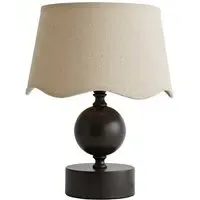 Anthony Scallop Shade Candlestick LED Table Lamp - Brown, Linen