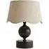 Anthony Scallop Shade Candlestick LED Table Lamp - Brown, Linen
