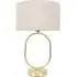 Antonia Oval Table Lamp - Natural, Brushed Gold