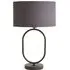 Antonia Oval Table Lamp with Drum Shade - Black, Fabric
