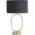 Antonia Oval Table Lamp with Drum Shade - Silver, Chrome
