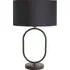 Antonia Oval Table Lamp with LED - Black, Velvet