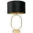 Antonia Oval Table Lamp with LED - Gold, Velvet