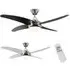 Apache 48 inch Reversible Ceiling Fan with Remote - Black, Chrome
