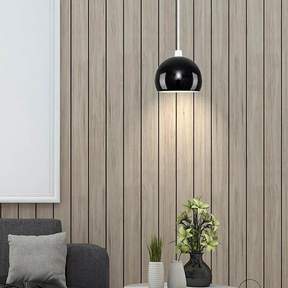 Arco Mini Pendant Light Shade - Black, Metal