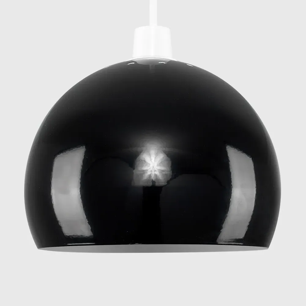 Arco Mini Pendant Light Shade - Black, Metal