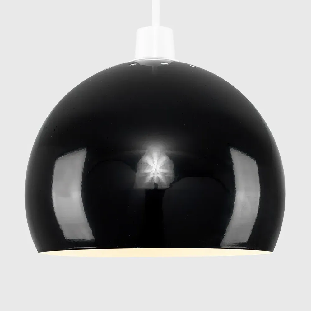 Arco Mini Pendant Light Shade - Black, Metal