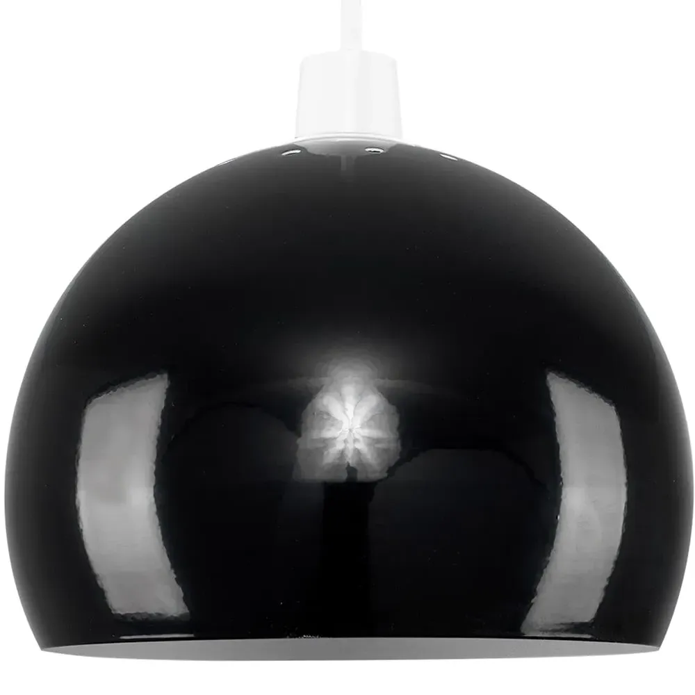 Arco Mini Pendant Light Shade - Black, Metal