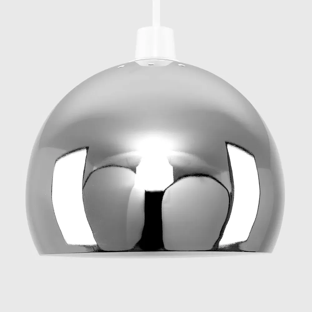 Arco Mini Pendant Light Shade - Chrome, Metal
