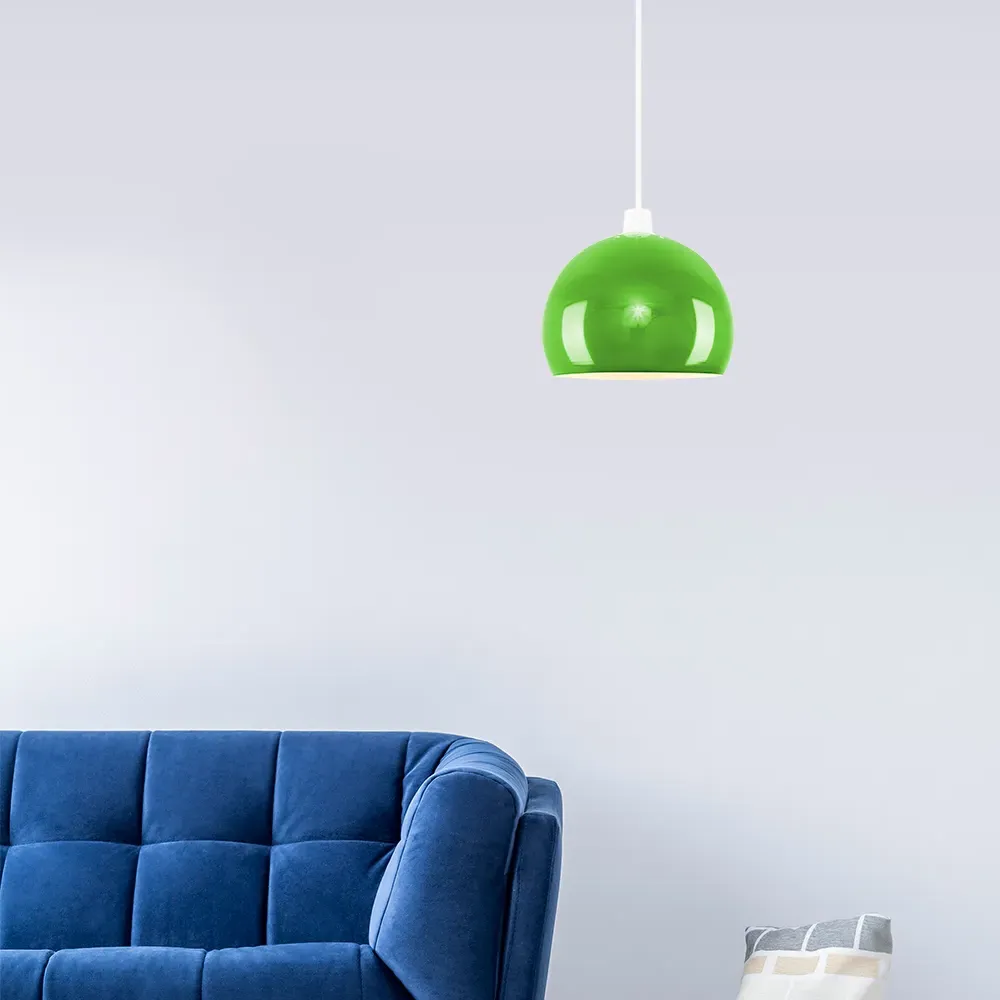 Arco Mini Pendant Light Shade - Green, Metal