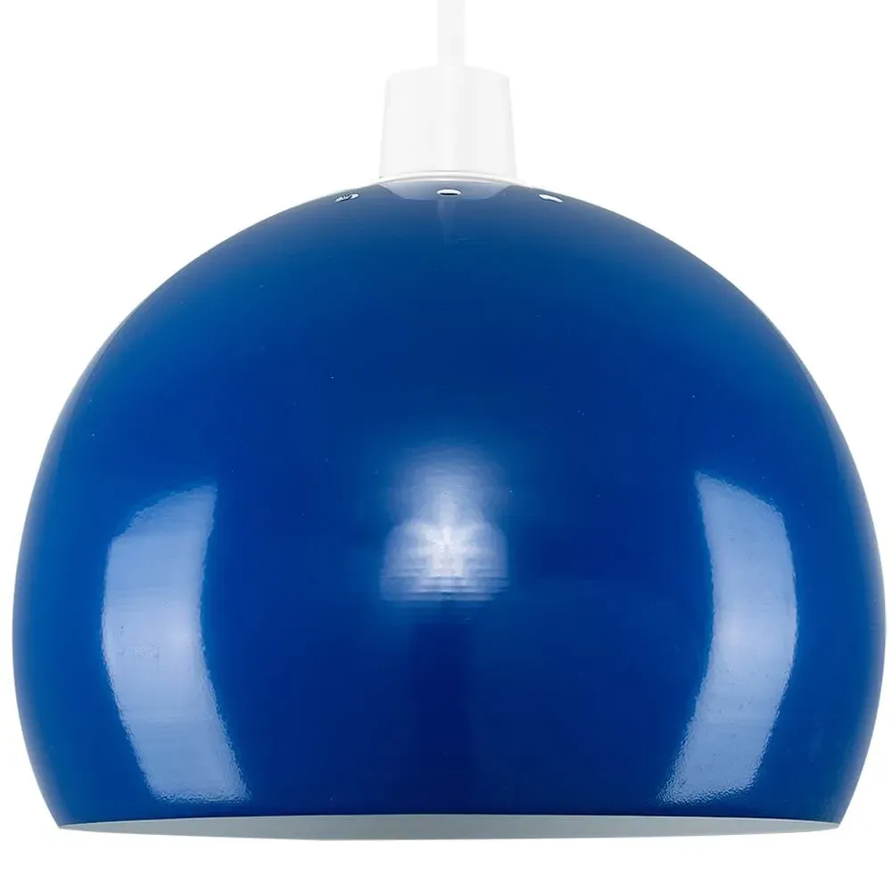 Arco Mini Pendant Light Shade - Navy Blue, Metal