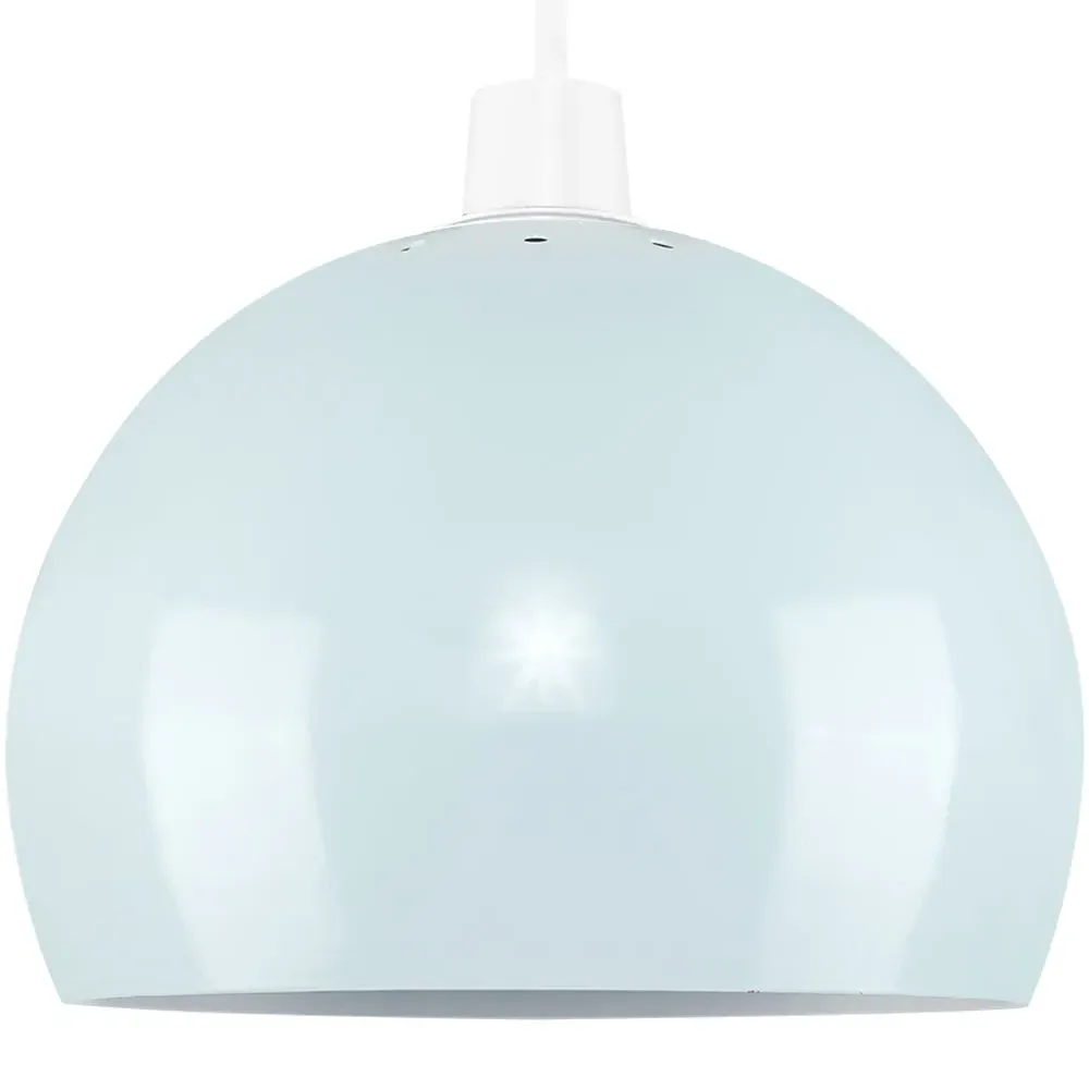 Arco Mini Pendant Light Shade - Pale Blue, Metal