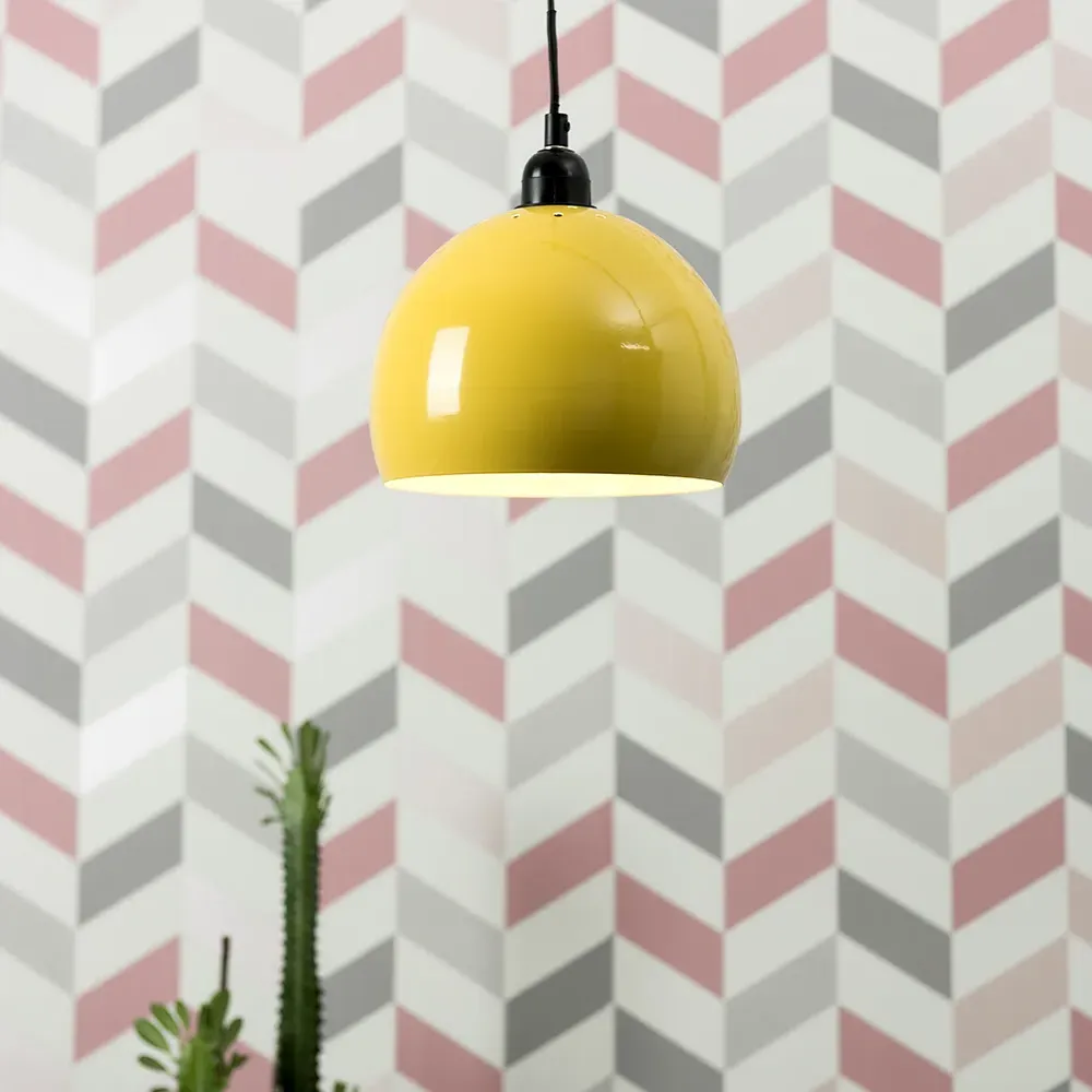 Arco Mini Pendant Light Shade - Yellow, Metal