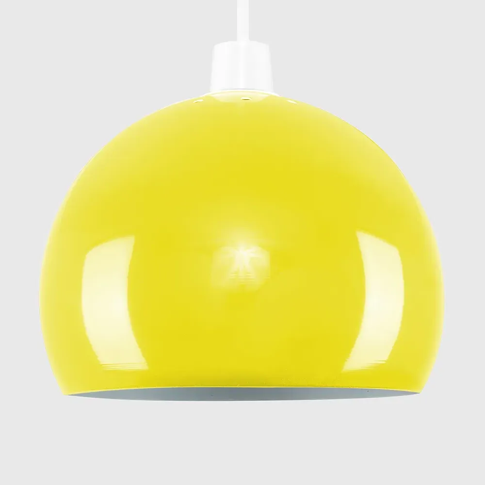 Arco Mini Pendant Light Shade - Yellow, Metal