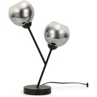 Aria 2 Way LED Table Lamp - Black, Smoked Glass