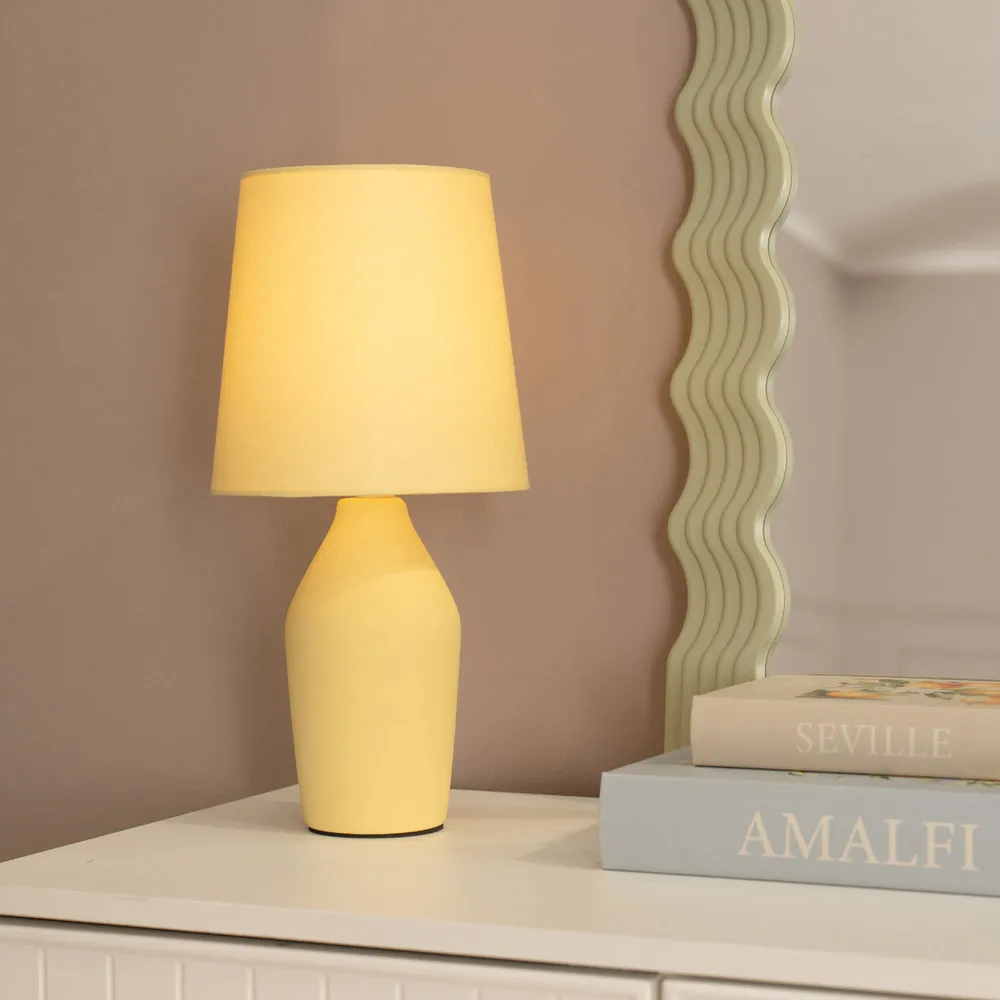 Arlo Ceramic LED Table Lamp - Yellow