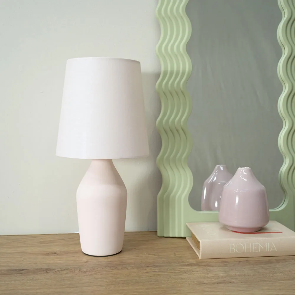 Arlo LED Table Lamp - Pink, Ceramic