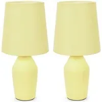 Arlo Set of 2 Ceramic LED Table Lamp - Yellow