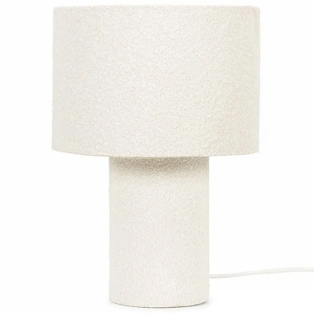 Ash Boucle LED Table Lamp - Cream image