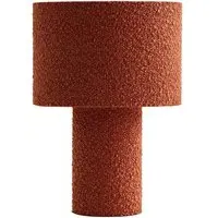 Ash Table Lamp with Bulb - Rust, Boucle