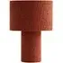 Ash Table Lamp with Bulb - Rust, Boucle