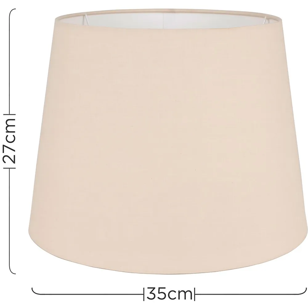 Aspen Large Tapered Lamp Shade - Beige, Polycotton