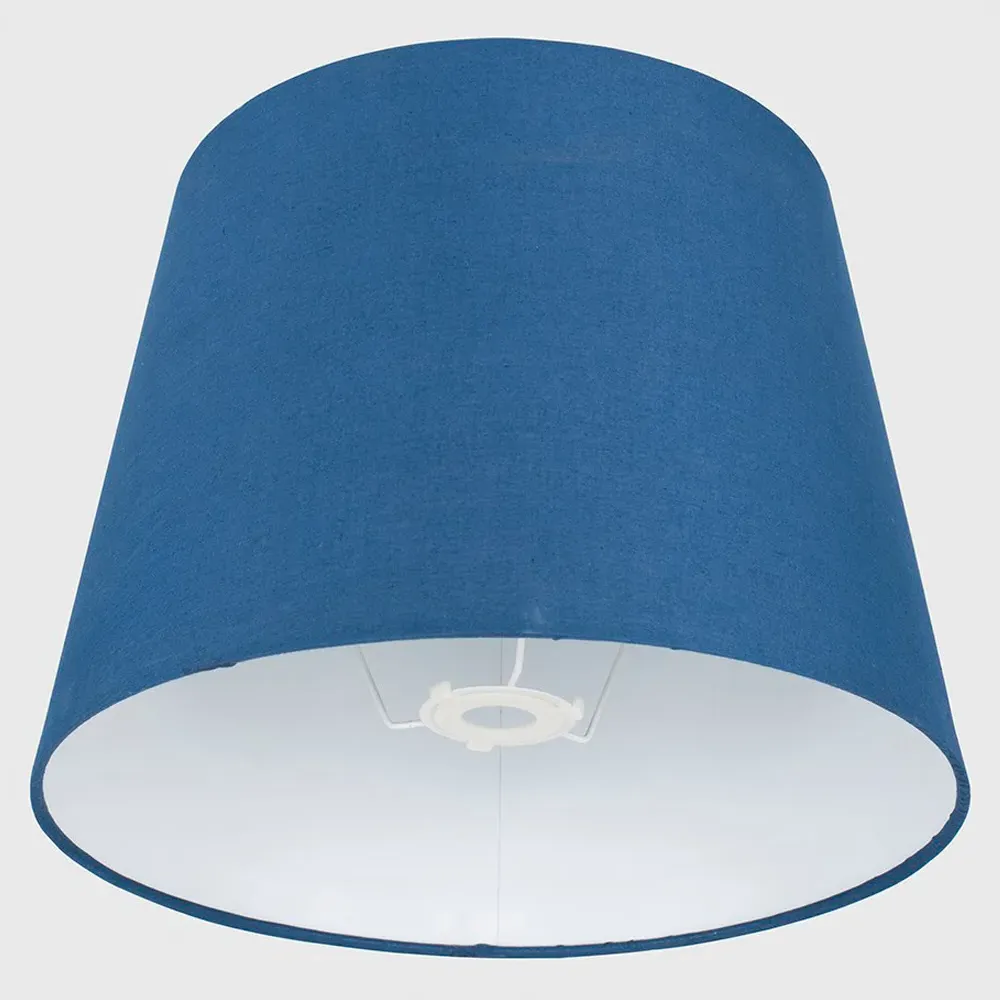 Aspen Large Tapered Lamp Shade - Blue, Polycotton