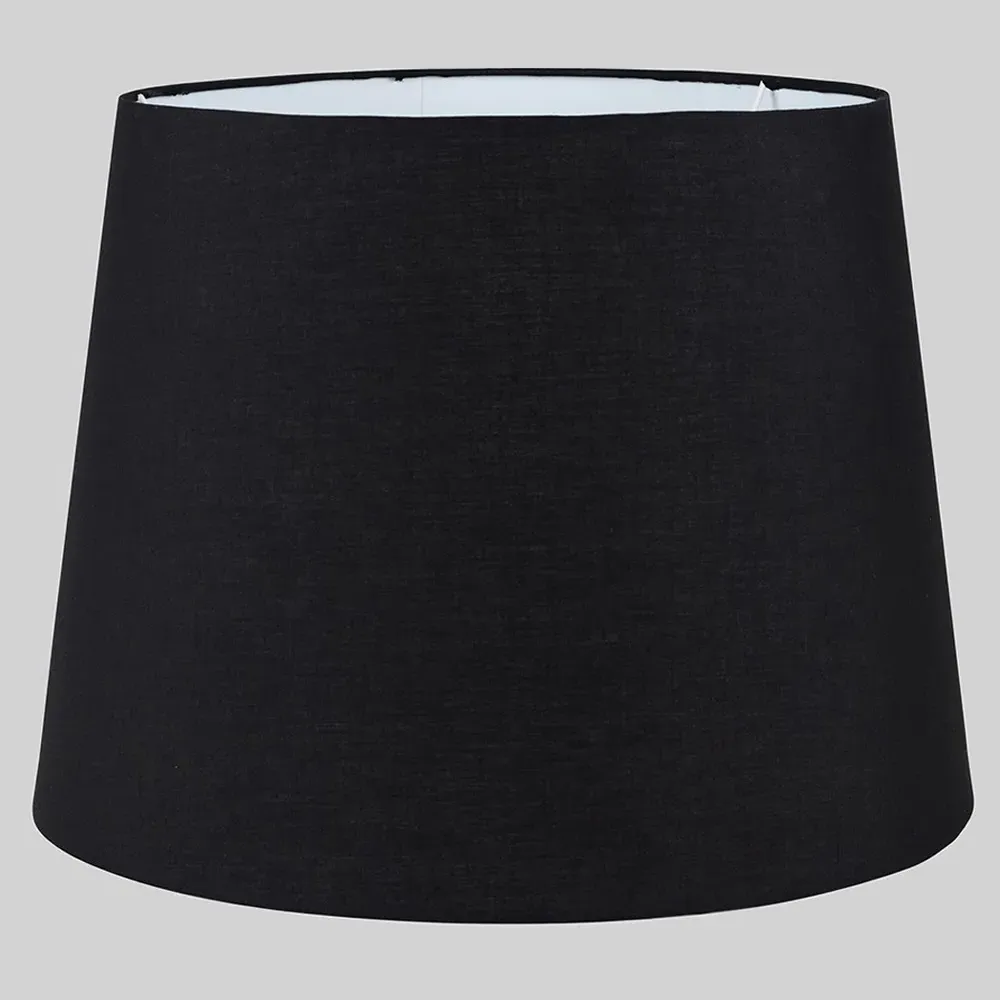 Aspen XL Tapered Lamp Shade - Black, Polycotton
