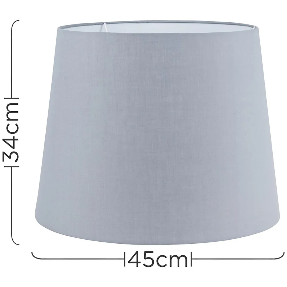 Aspen XL Tapered Lamp Shade - Grey, Polycotton