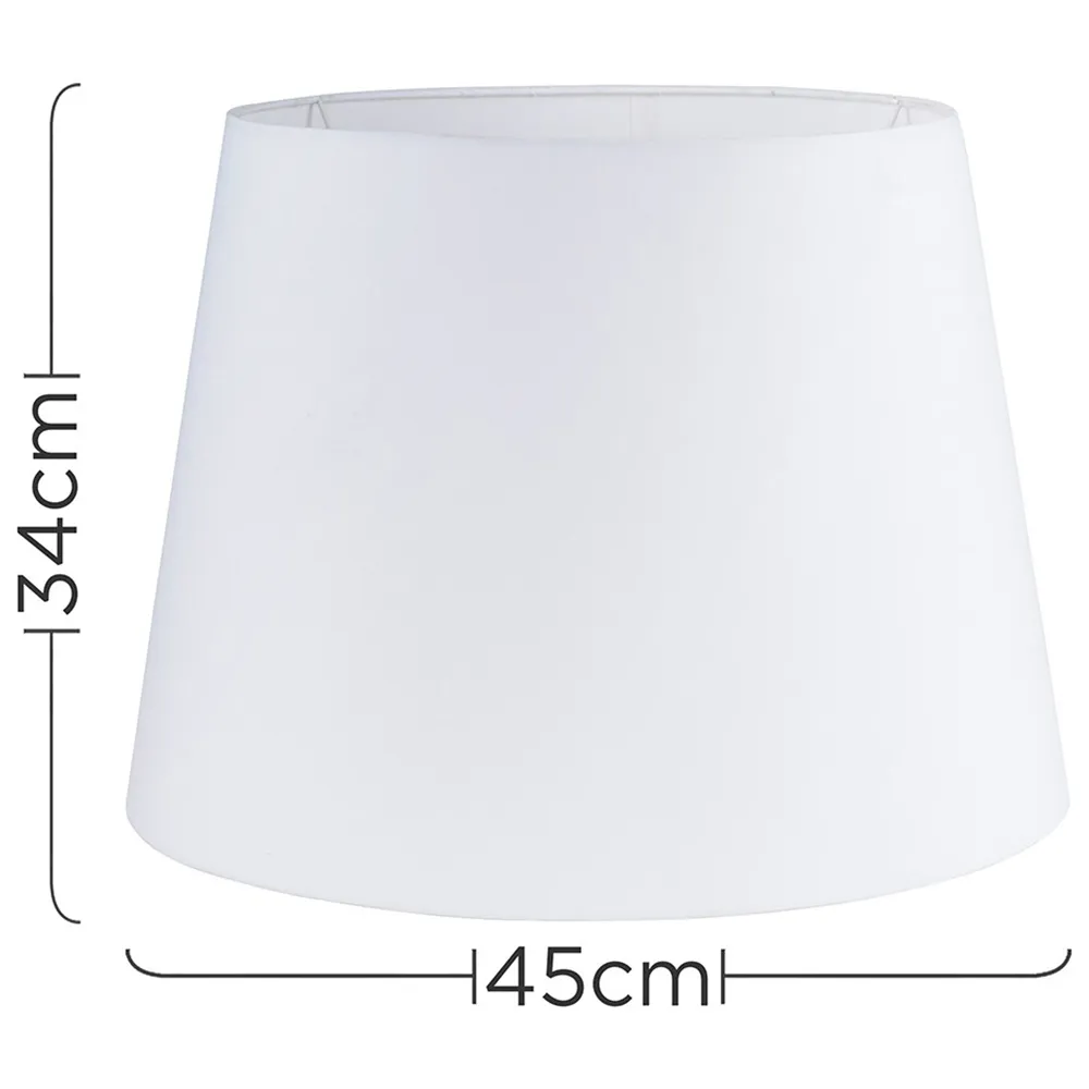 Aspen XL Tapered Lamp Shade - White, Polycotton