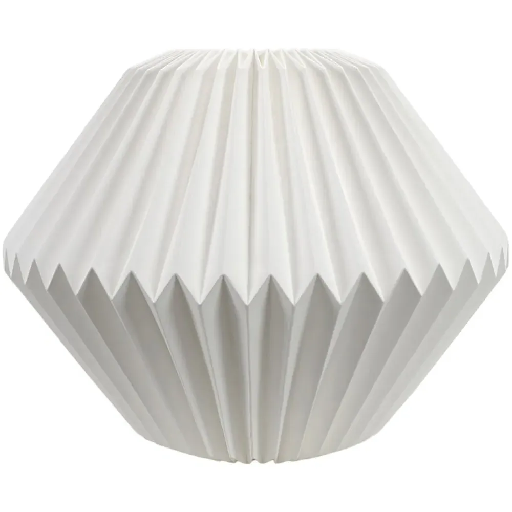 Astrid Hexagon Paper Pleated Lamp Shade 30cm - White image