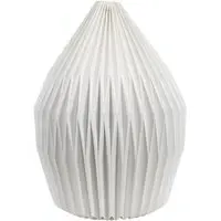 Astrid Teardrop Paper Pleated Lamp Shade 30cm - White