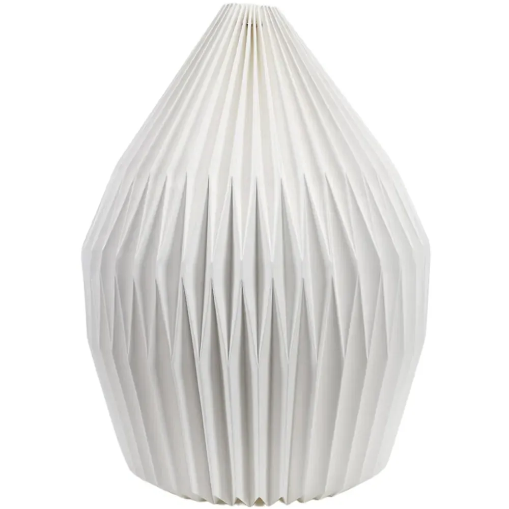 Astrid Teardrop Paper Pleated Lamp Shade 30cm - White