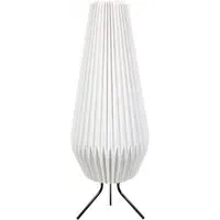 Astrid Teardrop Paper Pleated LED Floor Lamp - White