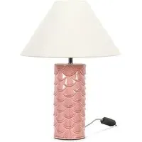 Athena Shell Ceramic LED Table Lamp - Pink