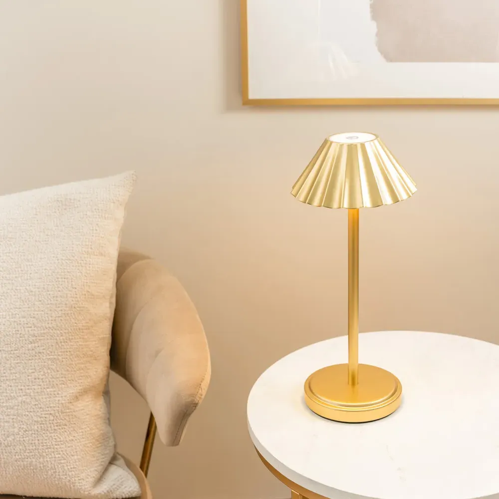 Avery Rechargeable LED Table Lamp - Gold
