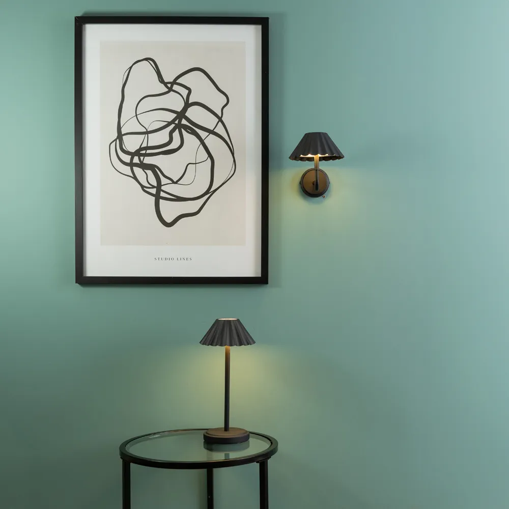 Avery Rechargeable LED Wall Light 2 Pack - Black