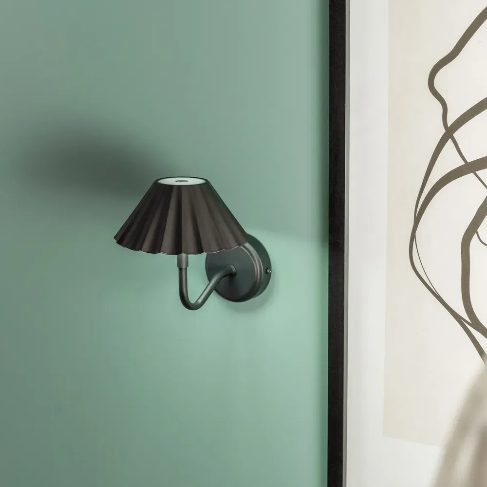 Avery Rechargeable LED Wall Light 2 Pack - Black