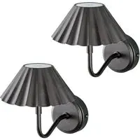 Avery Rechargeable LED Wall Light 2 Pack - Black