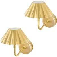 Avery Rechargeable LED Wall Light 2 Pack - Gold